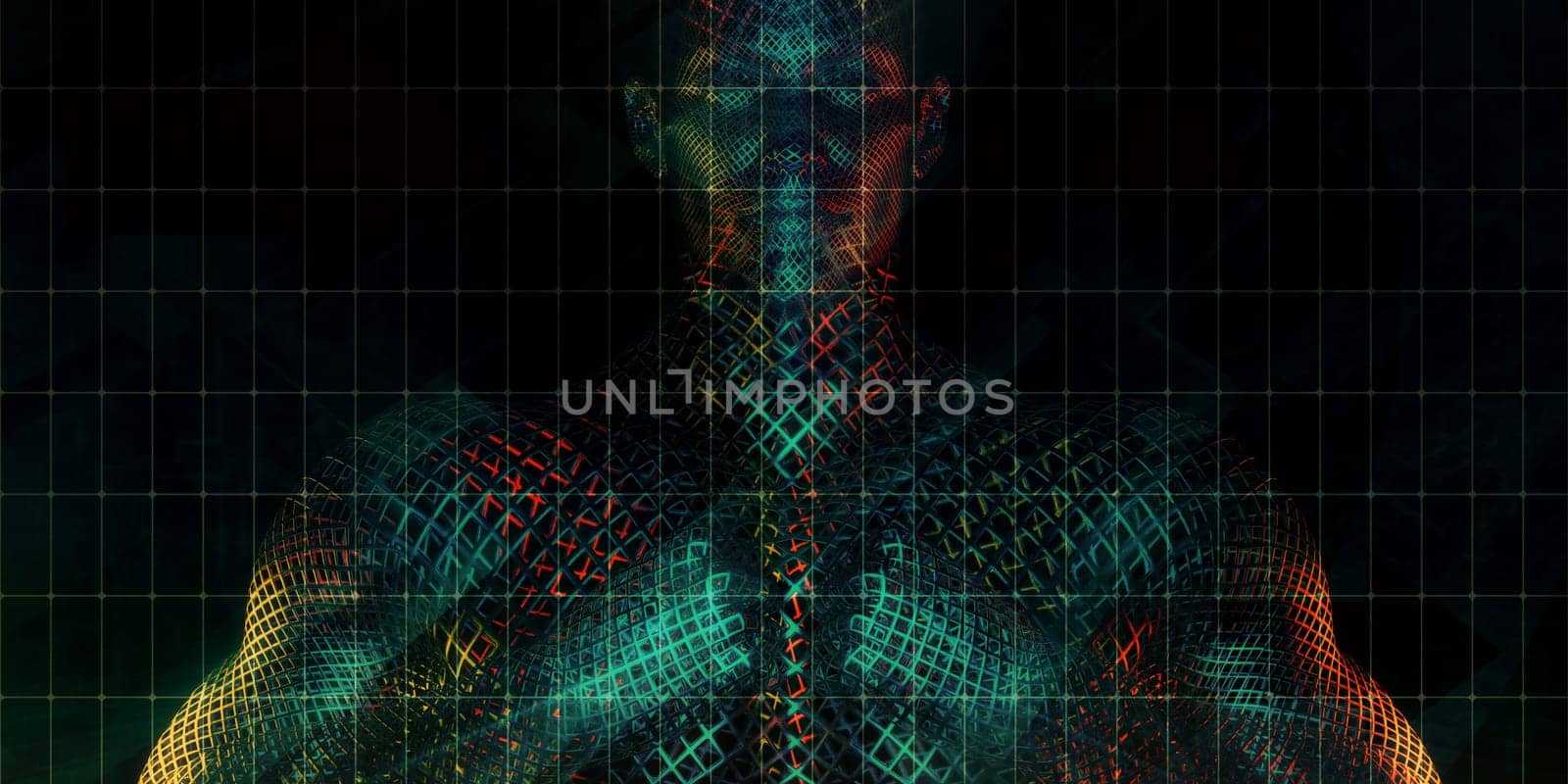 Futuristic Art Abstract With Digital Technology Theme