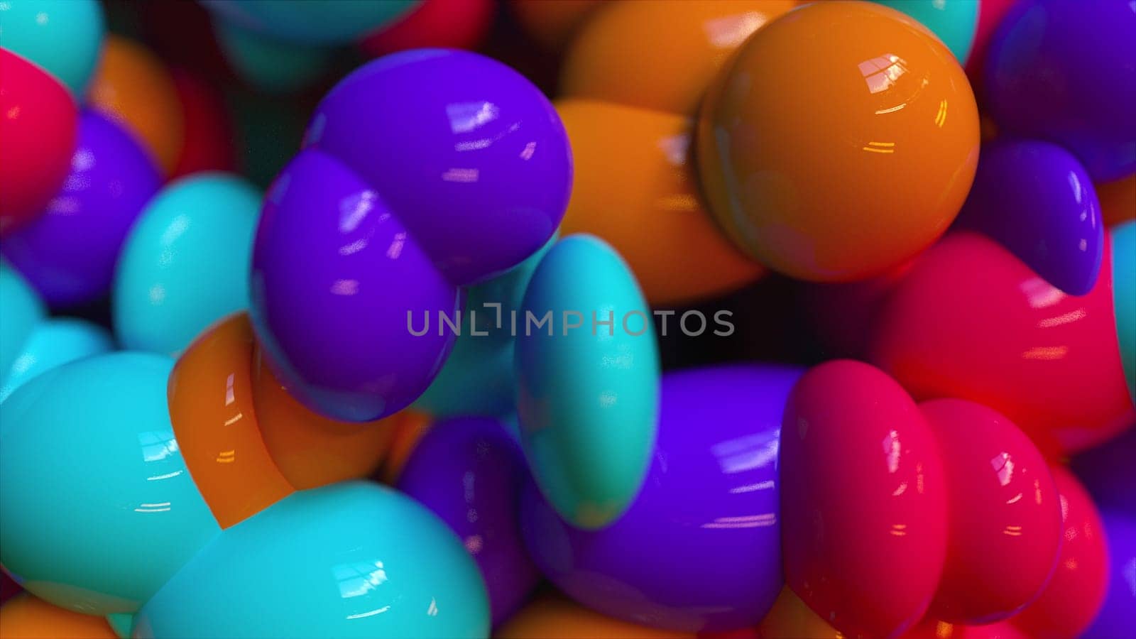 Geometric 3d render of sphere covered futuristic outgrowths. Digital metamorphosis round surface with glossy highlights. Visualization division textures with creative design.
