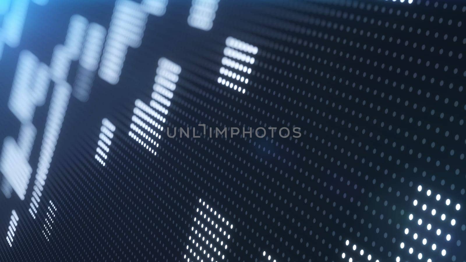 Abstract background with thin diagonal lines forming a lattice and little geometric elements. 3d render computer generated