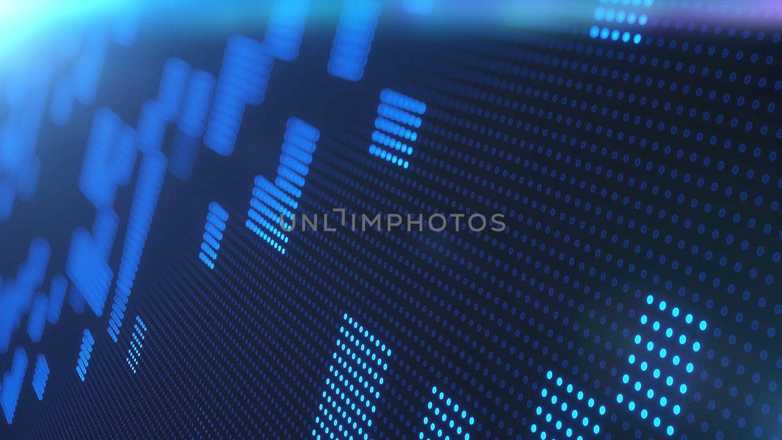 Abstract background with thin diagonal lines forming a lattice and little geometric elements. 3d render computer generated