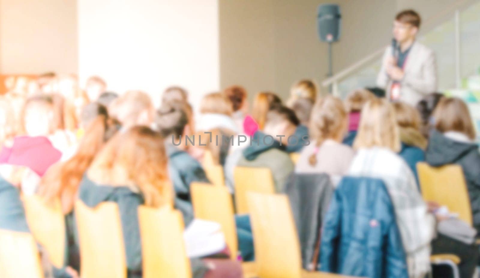 The meeting room blurred background, business Meeting Conference, Team learning concept.