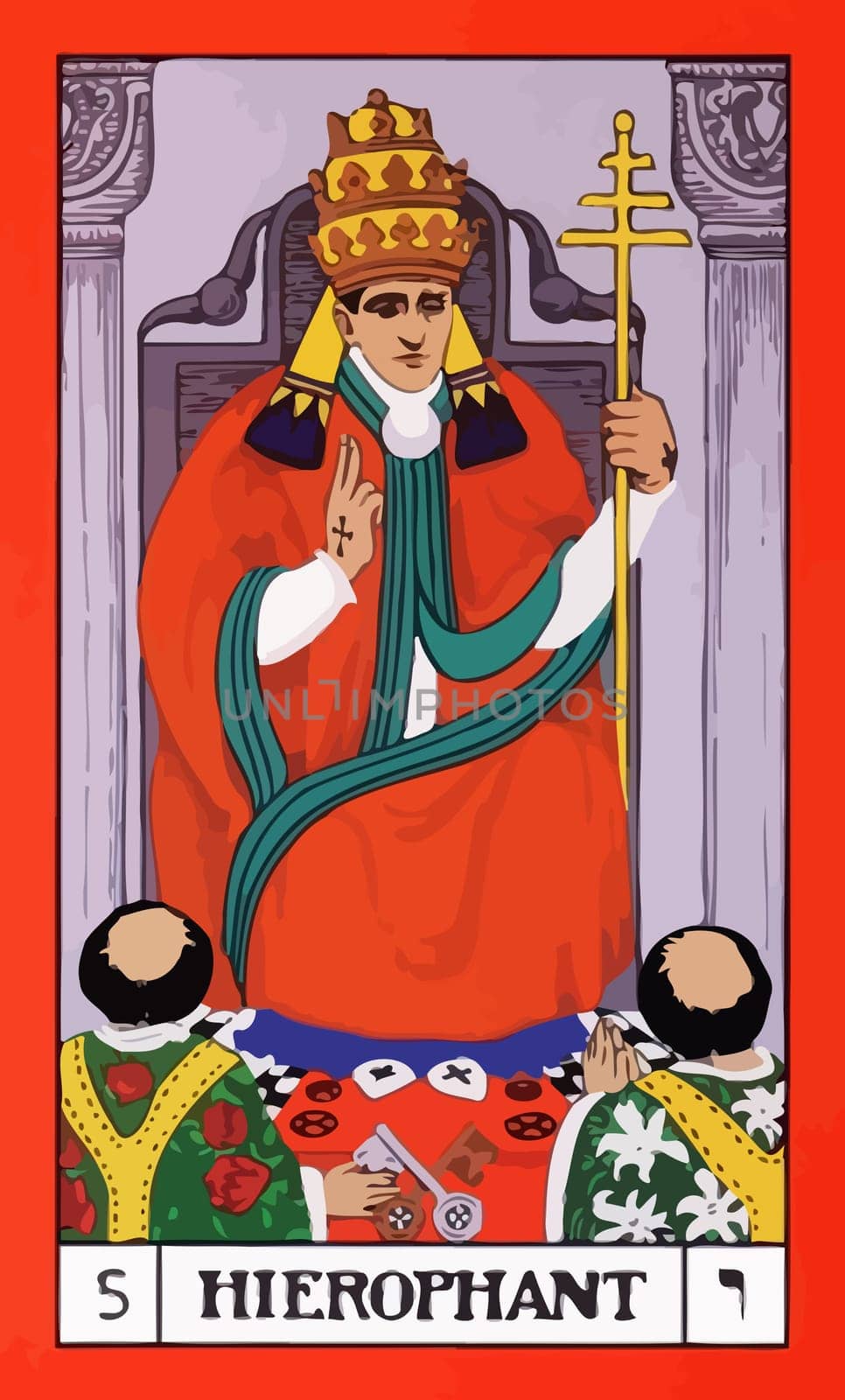 tarot fortune telling card illustration