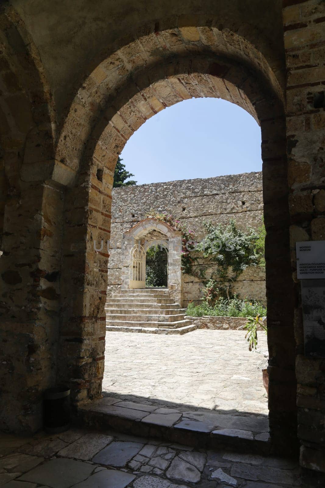 The abandoned medieval city of Mystras, Peloponnese, Greece.