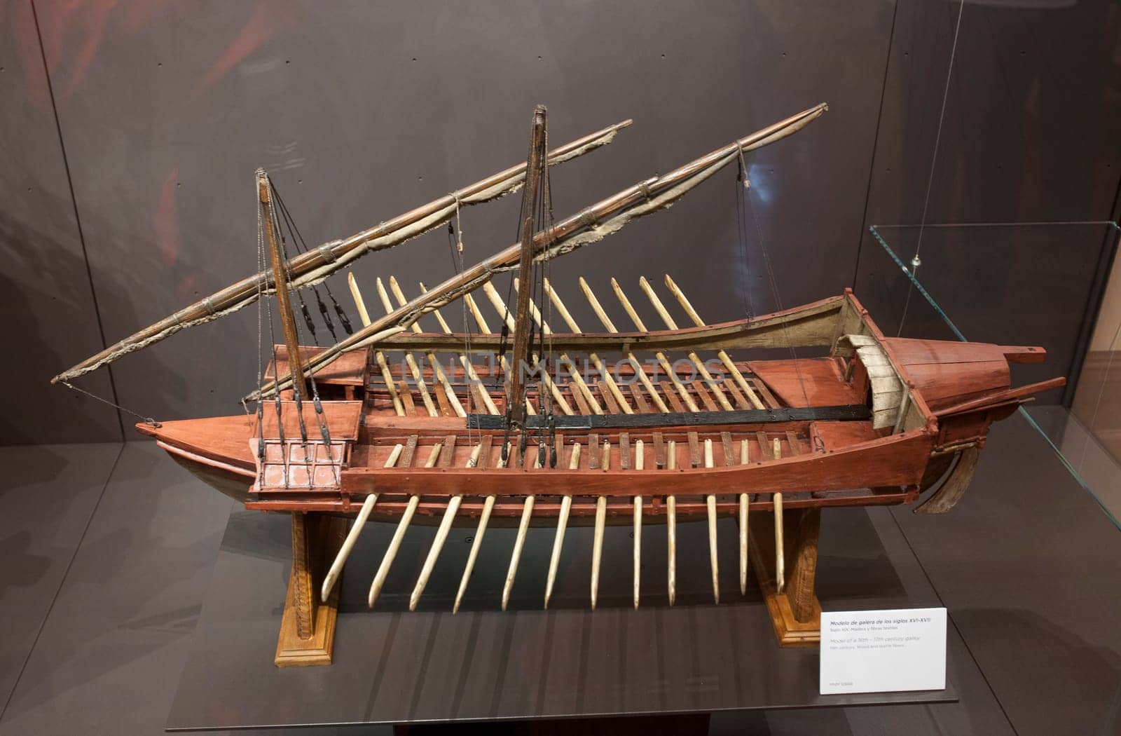 16th Century galley scale model. Museo Naval de Madrid