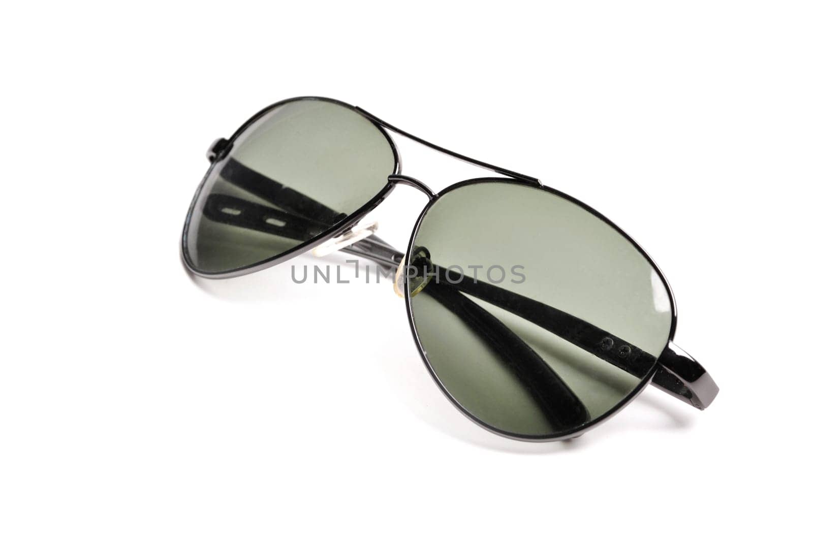 Black sunglasses isolated over white