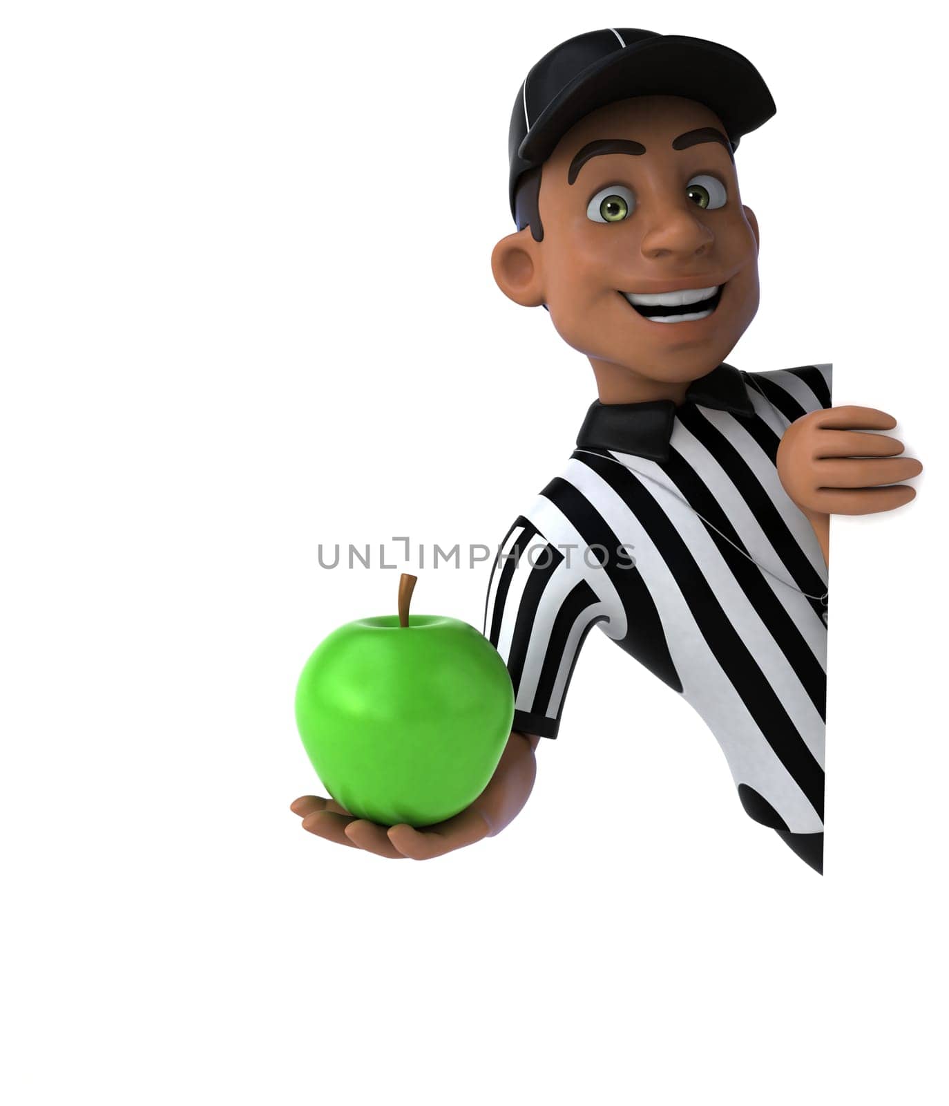 Fun 3D Illustration of an american Referee