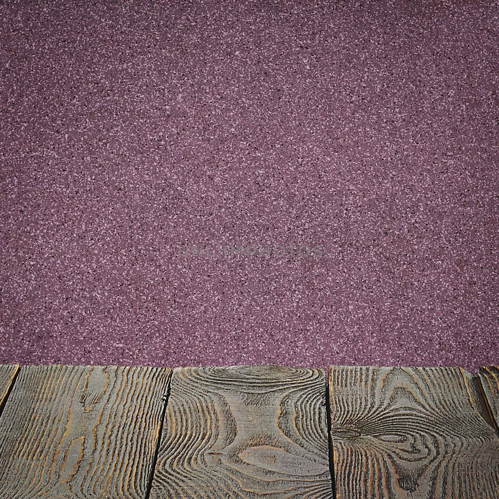 The background is blank wooden boards and a textured plastered wall with lighting and vignetting. For product demonstrations, free space, layout, mockup, perspective board, background board.