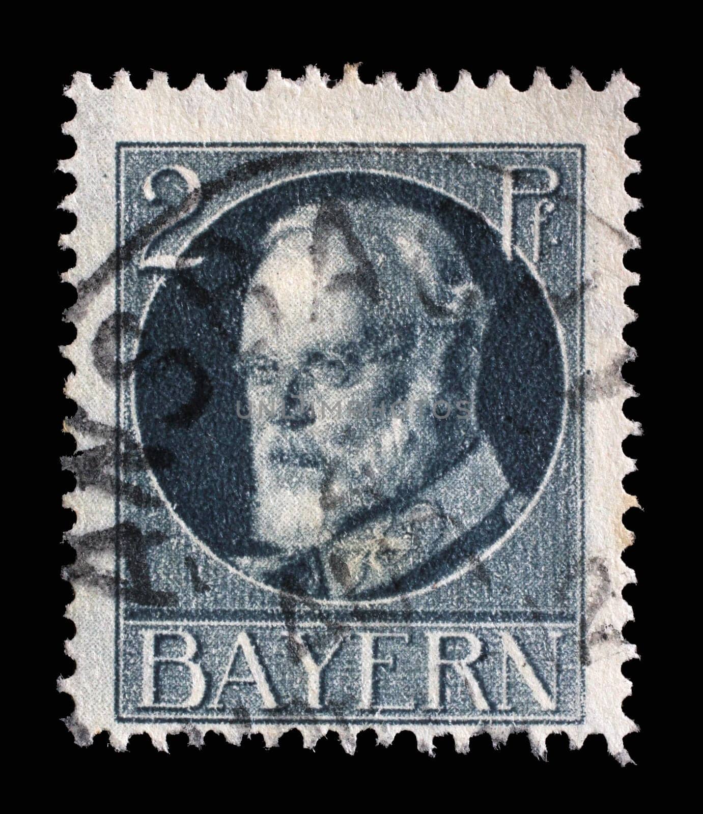 Stamp printed in Bavaria shows Ludwig III, King of Bavaria (1845-1921), circa 1916