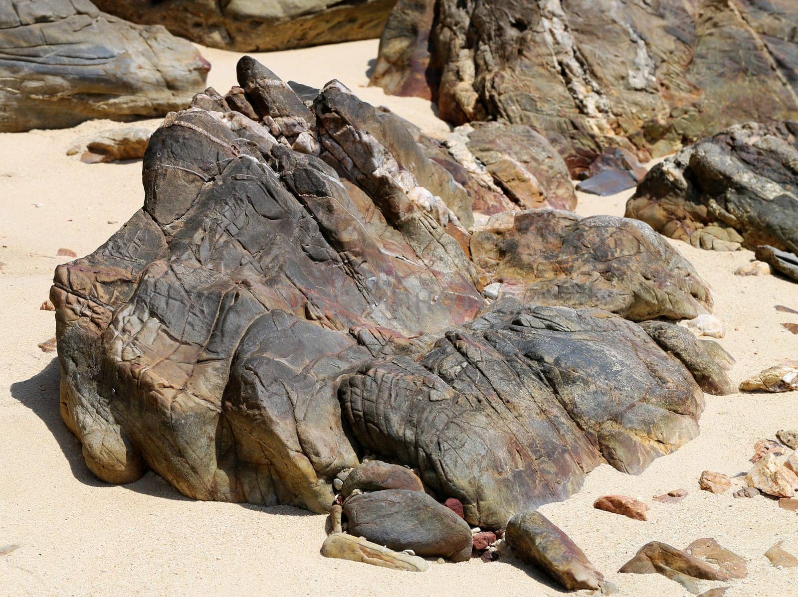Rock on the beach in Thailand on Koh Samui