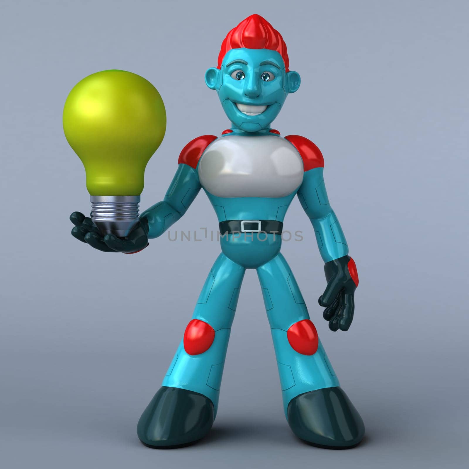 Red Robot - 3D Illustration