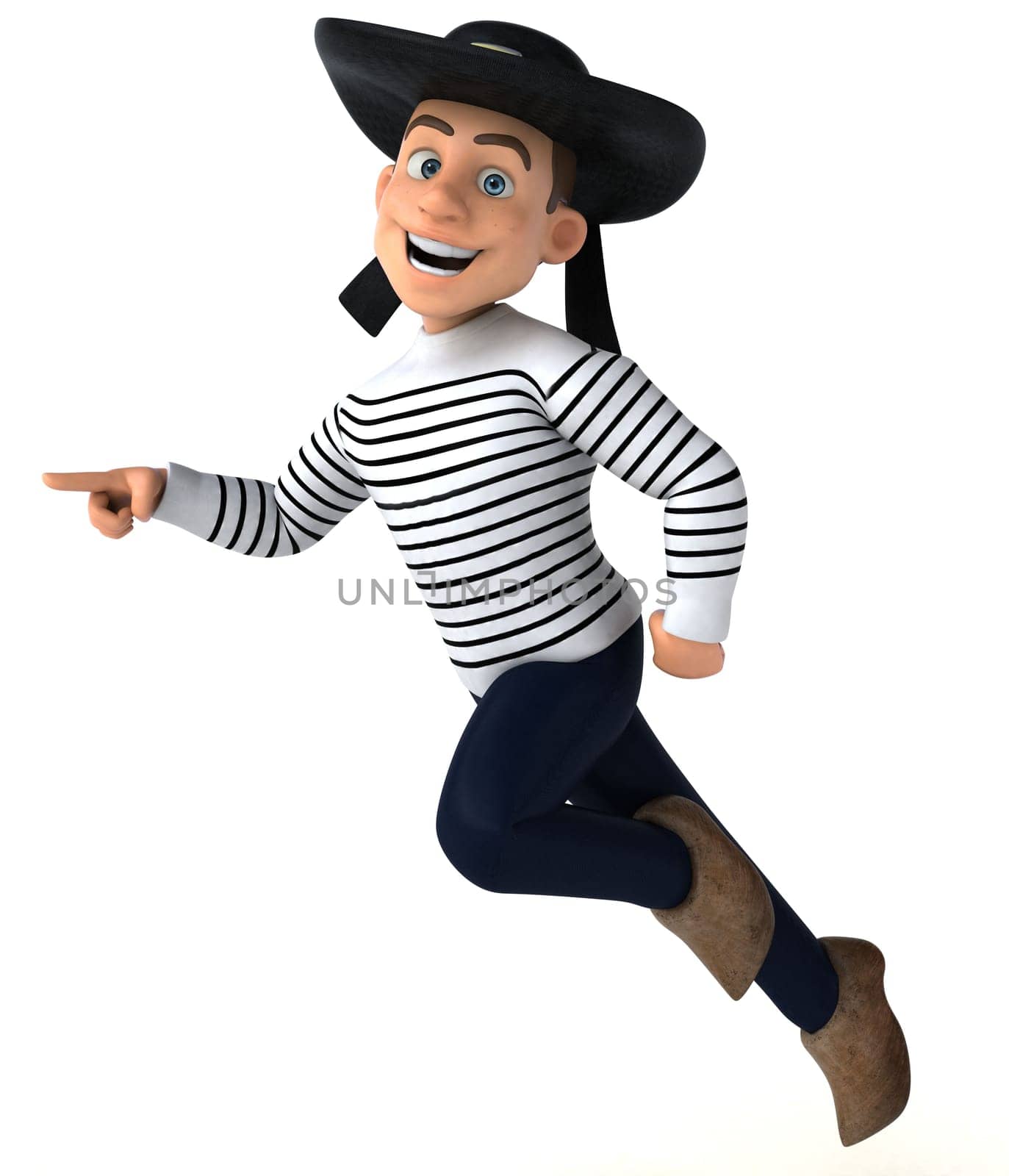 Fun 3d cartoon breton character