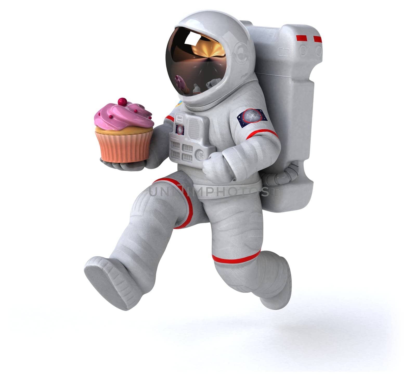 Fun astronaut - 3D Illustration