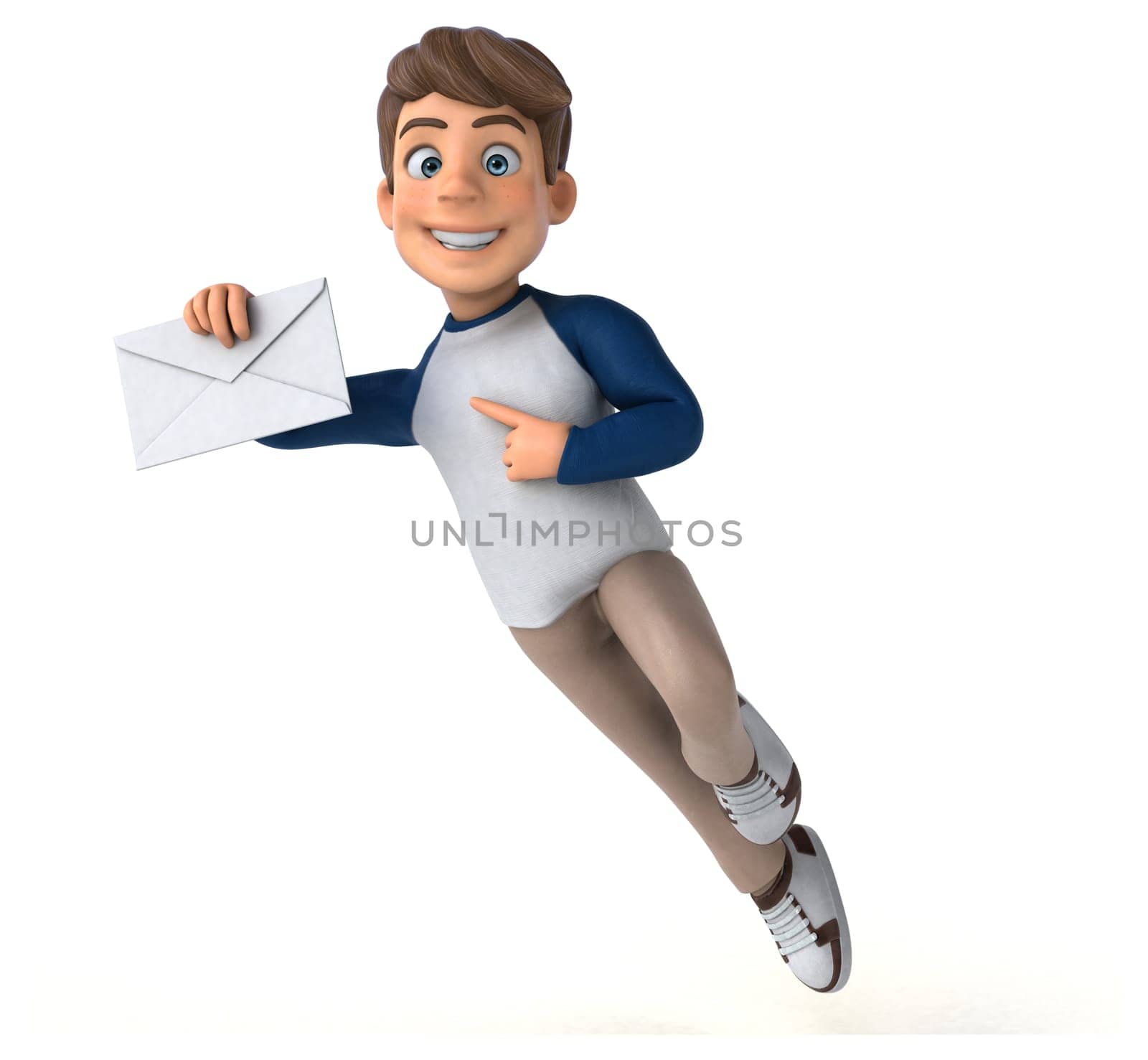 3D cartoon character fun teenager