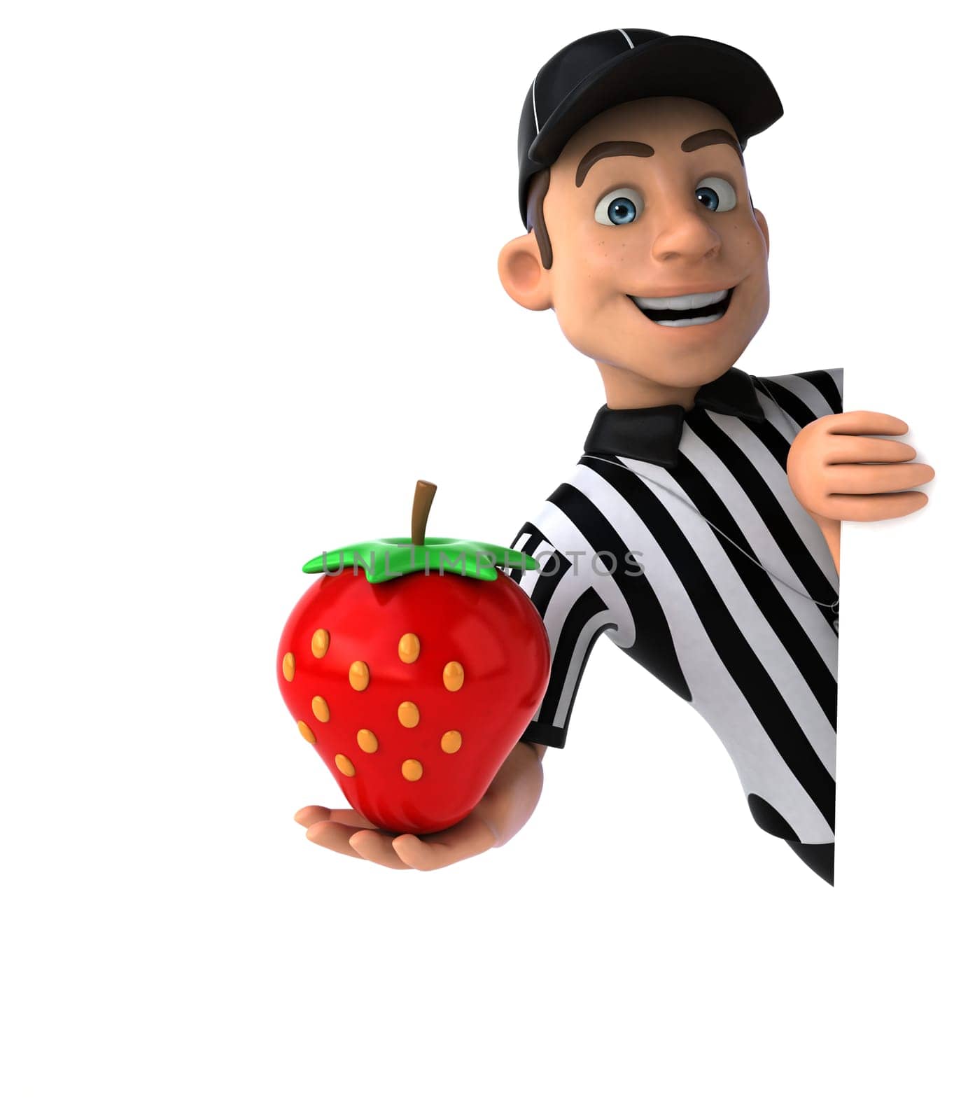 Fun 3D Illustration of an american Referee