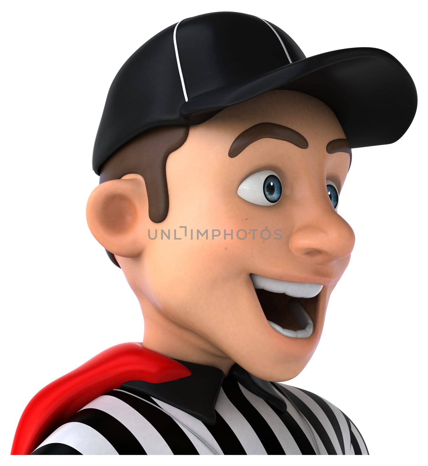 Fun 3D Illustration of an american Referee
