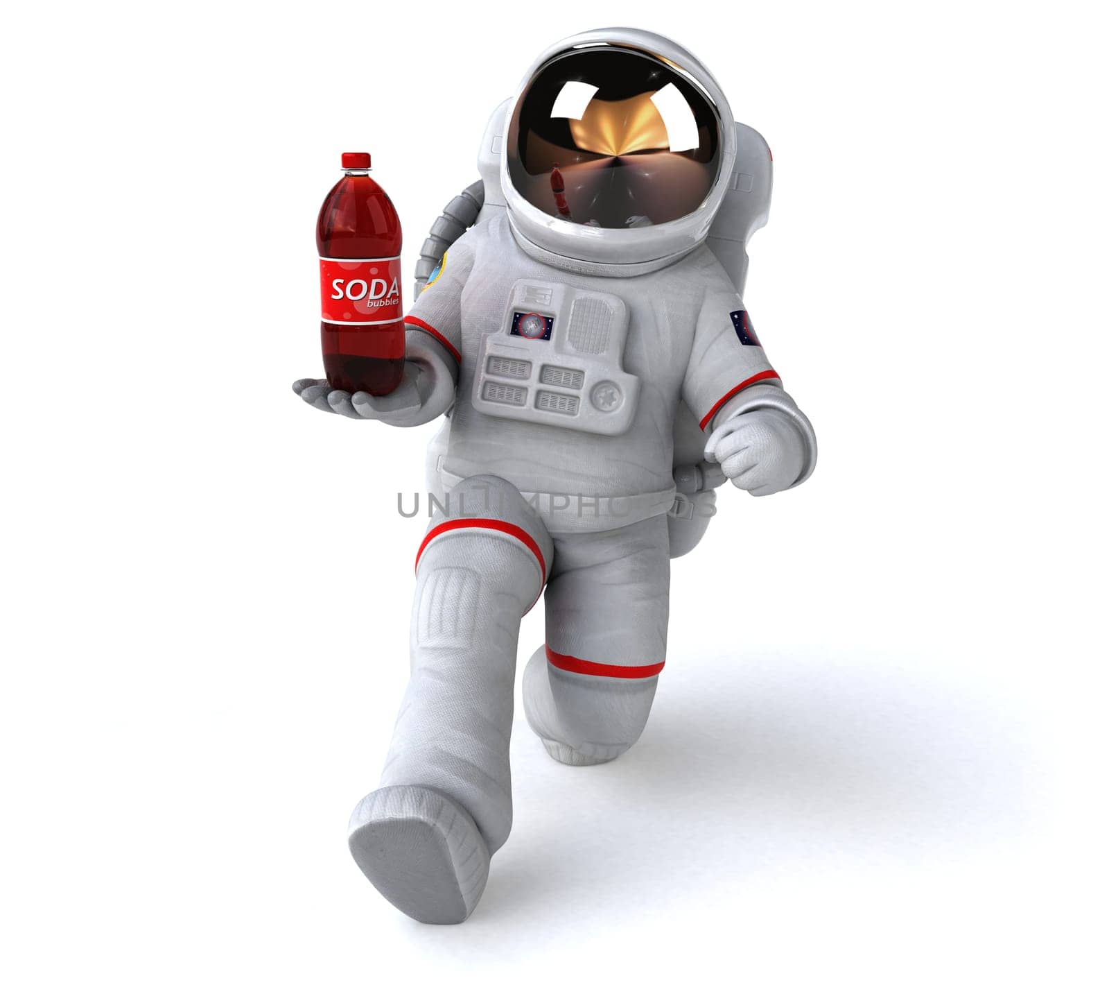Fun astronaut - 3D Illustration