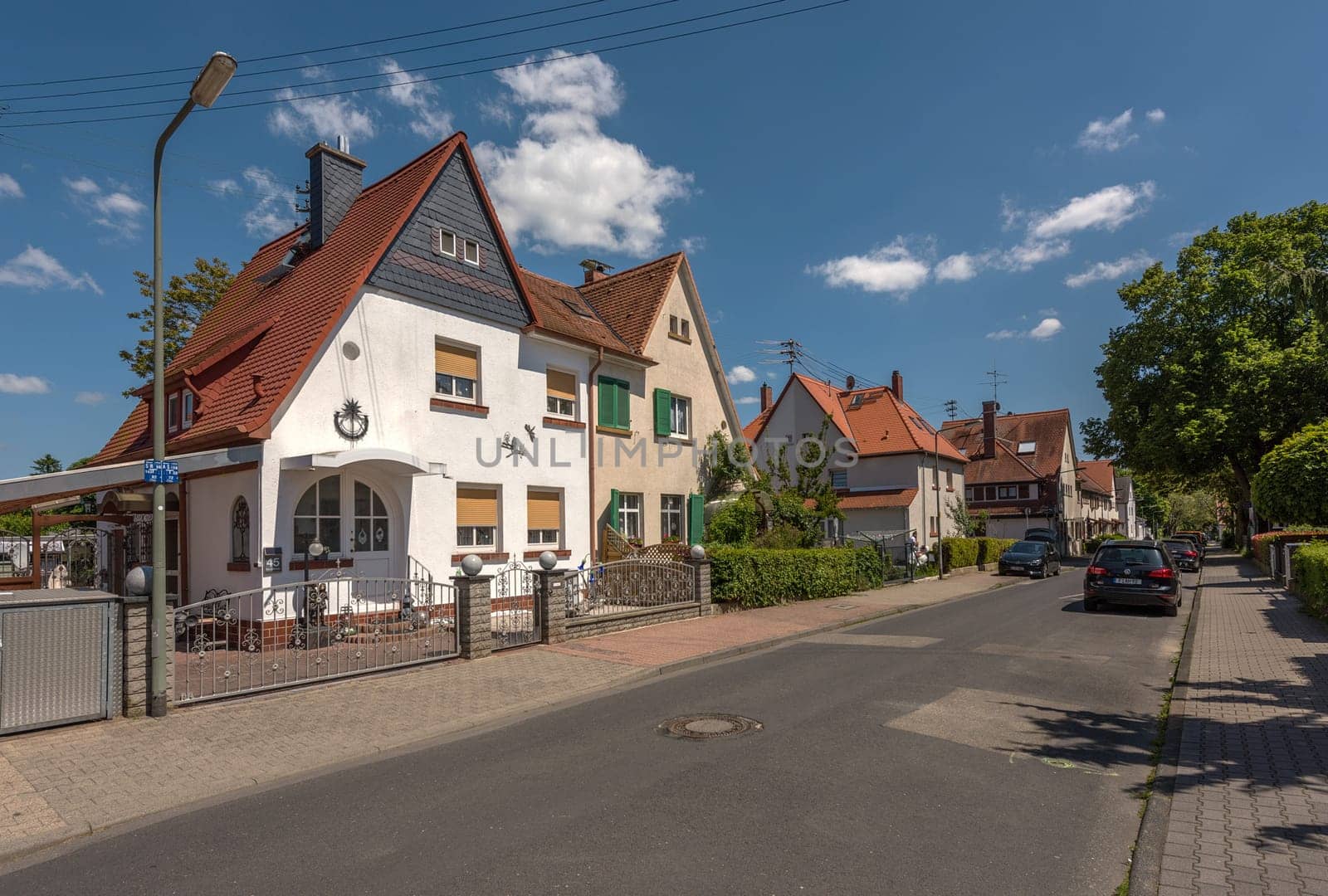Houses of the former workers settlement Colonie, Frankfurt-Zeilsheim, Germany