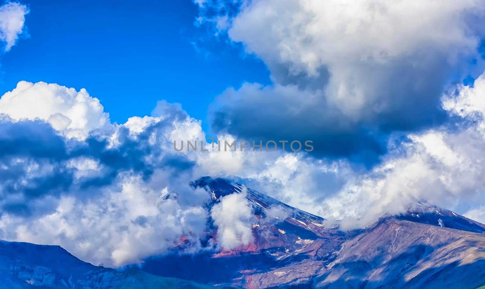 The panaramic View of the volcano Vilyuchinsky, Kamchatka, Russia