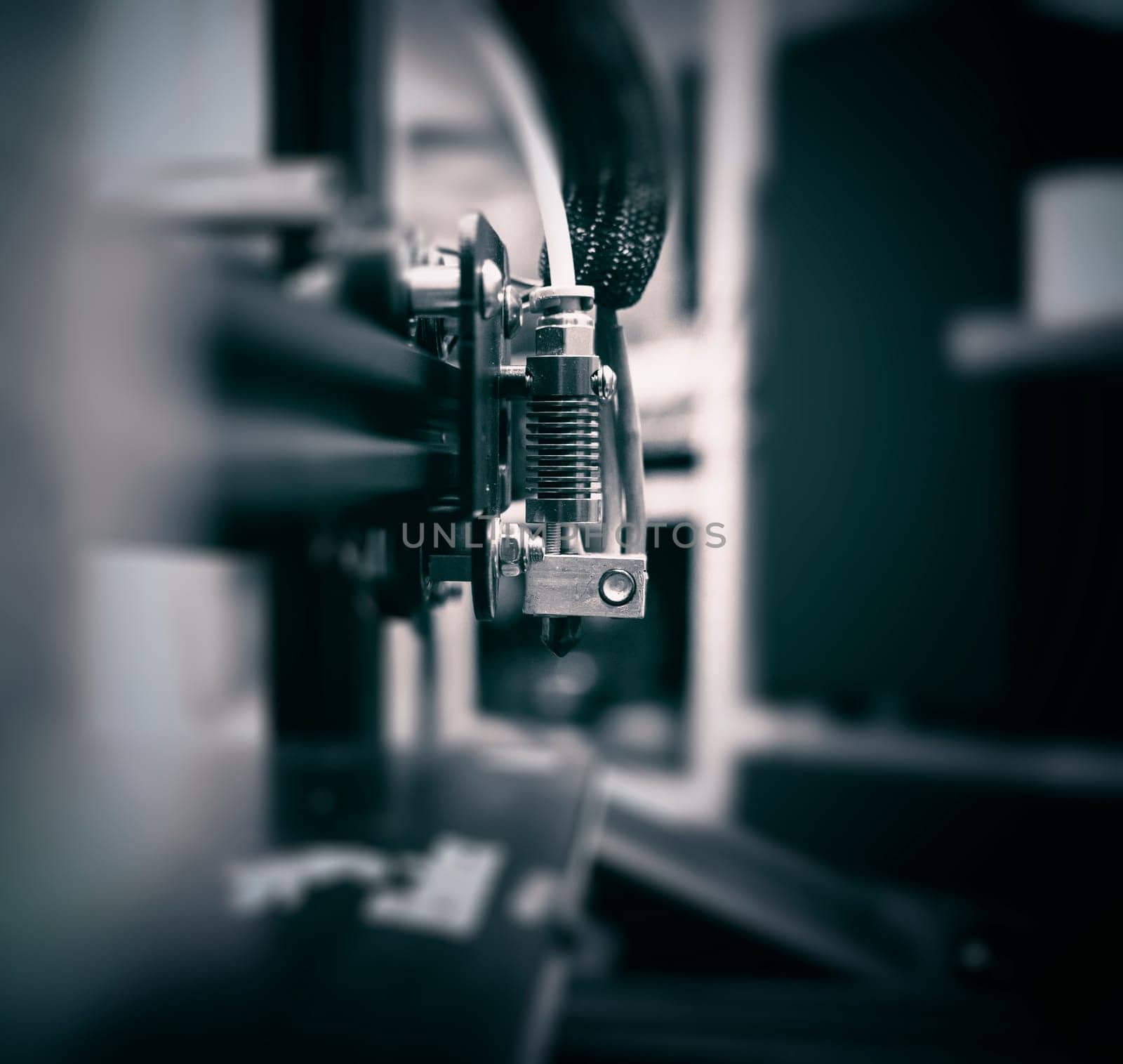 The 3D Printing Machine. Hi-Technology for Rapid Prototyping Concept. 3D Printing Machine.