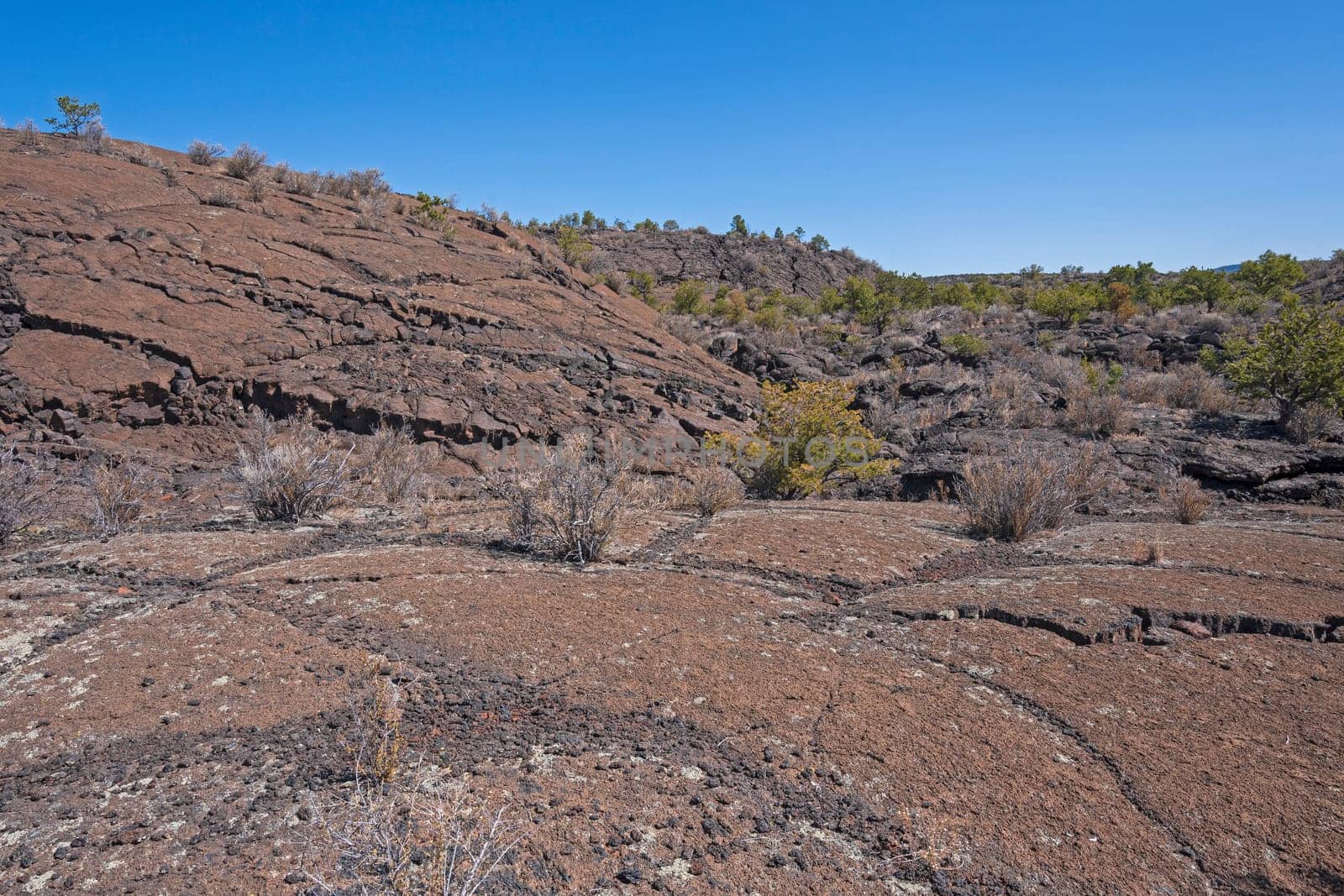 Lava Domes on a Barren Landscape in El Malpais National Monument in New Mexico