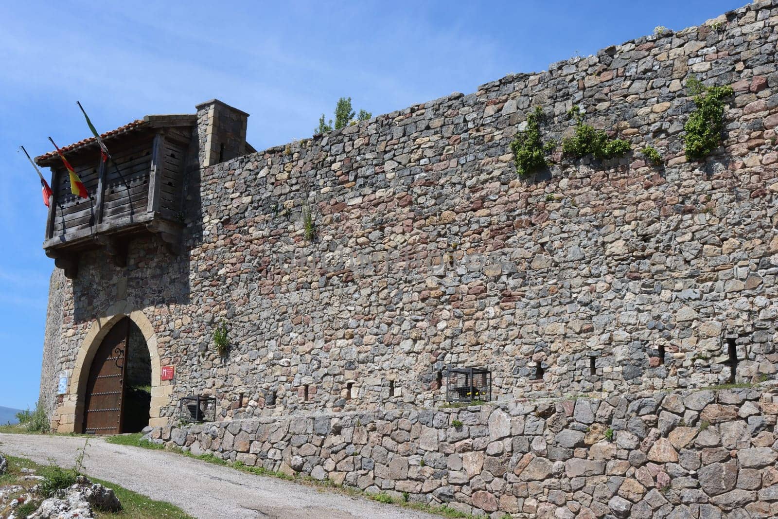 beautiful castle fortress old stone resistant battlements
