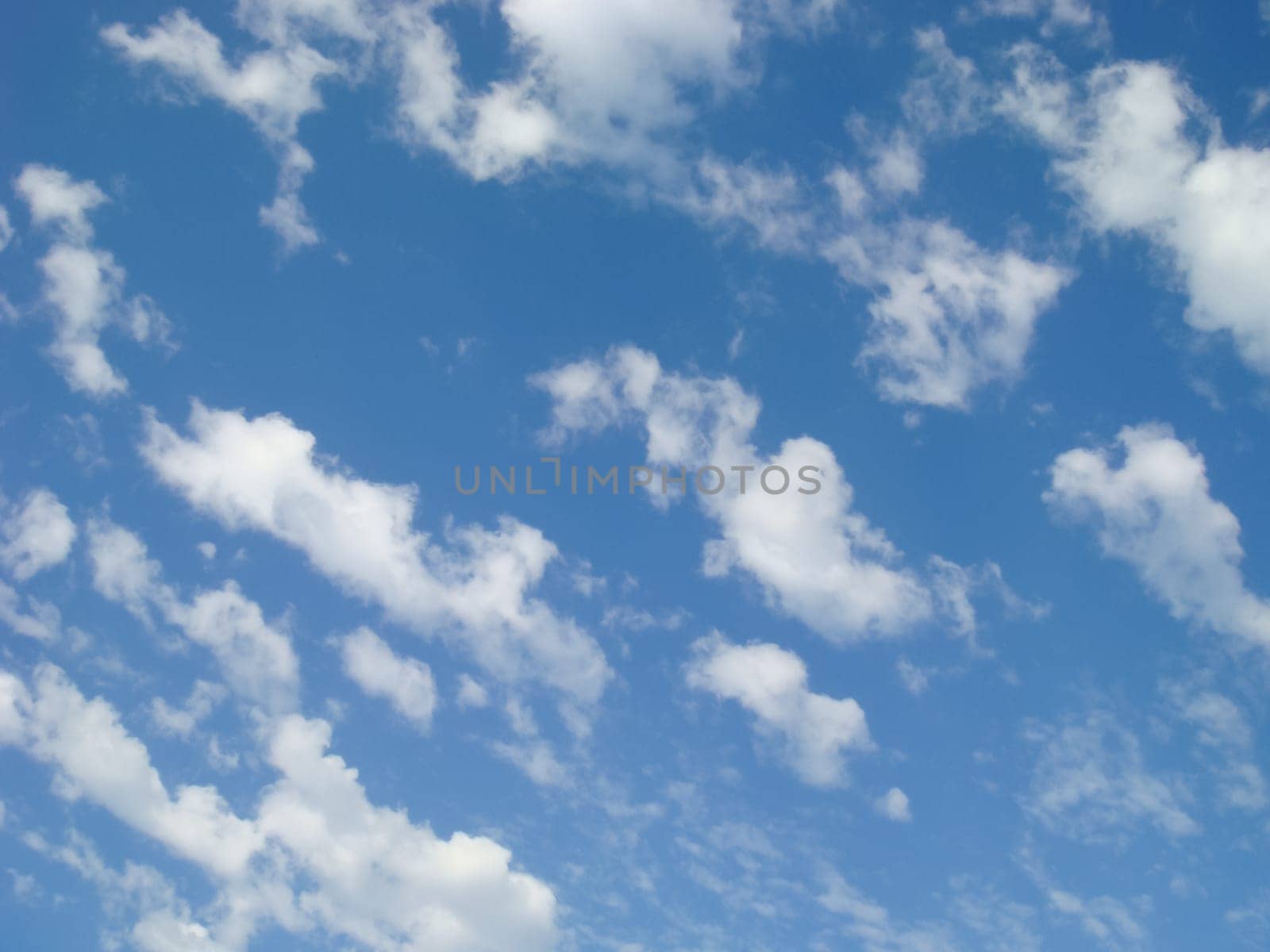 Blue sky and white clouds. The sky in the afternoon.