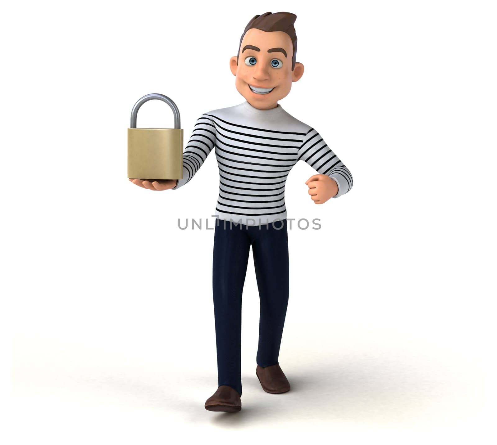 Fun 3D cartoon casual character