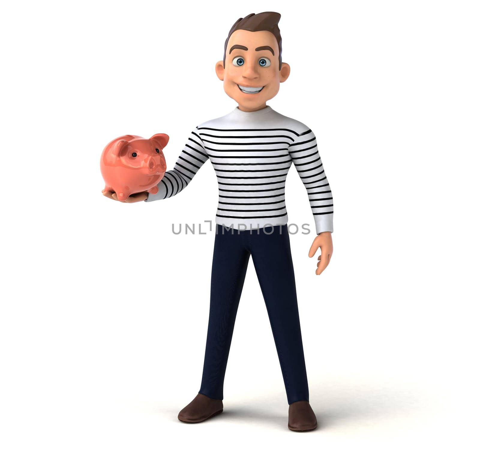 Fun 3D cartoon casual character