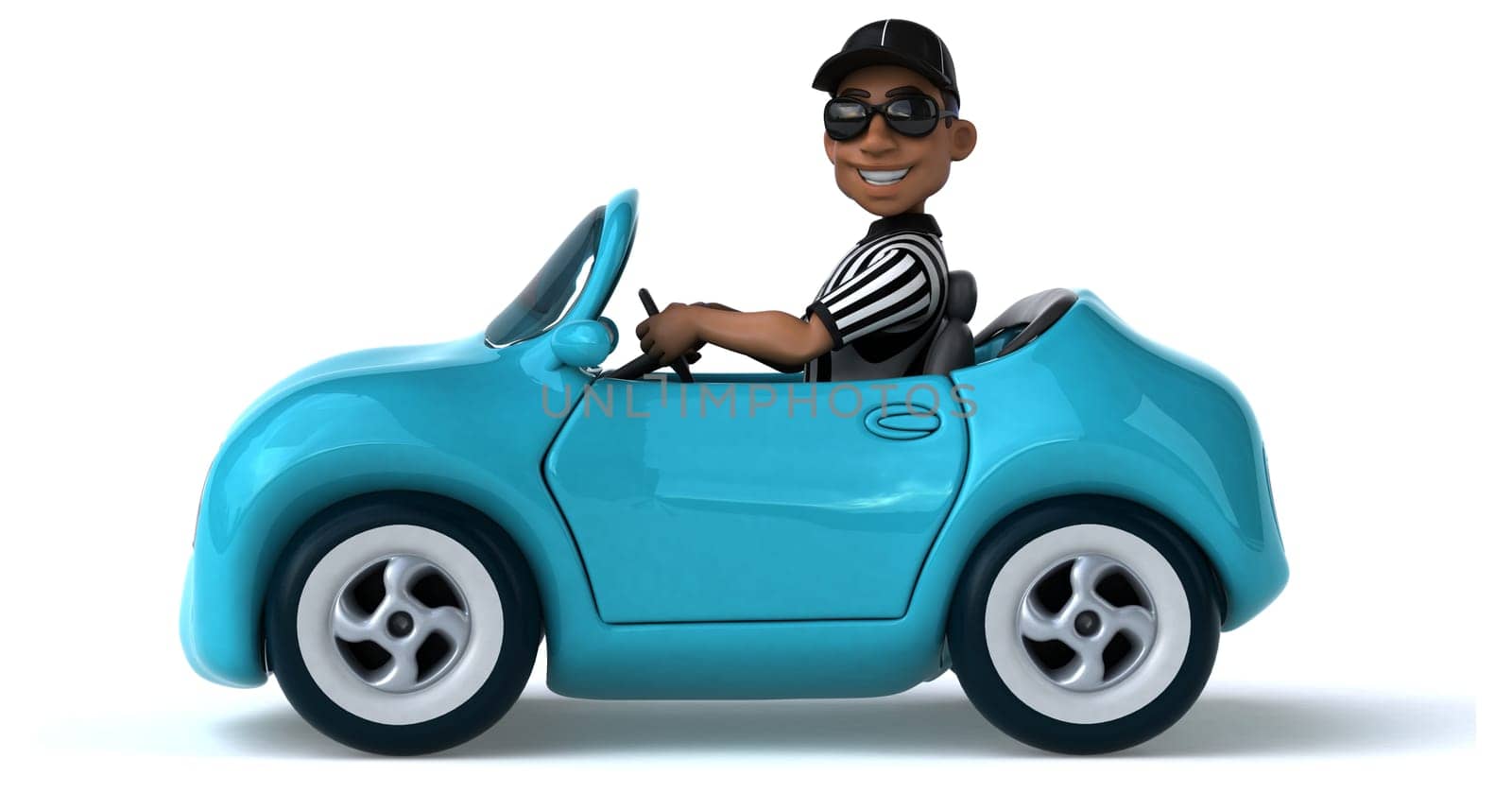Fun 3D Illustration of an american Referee