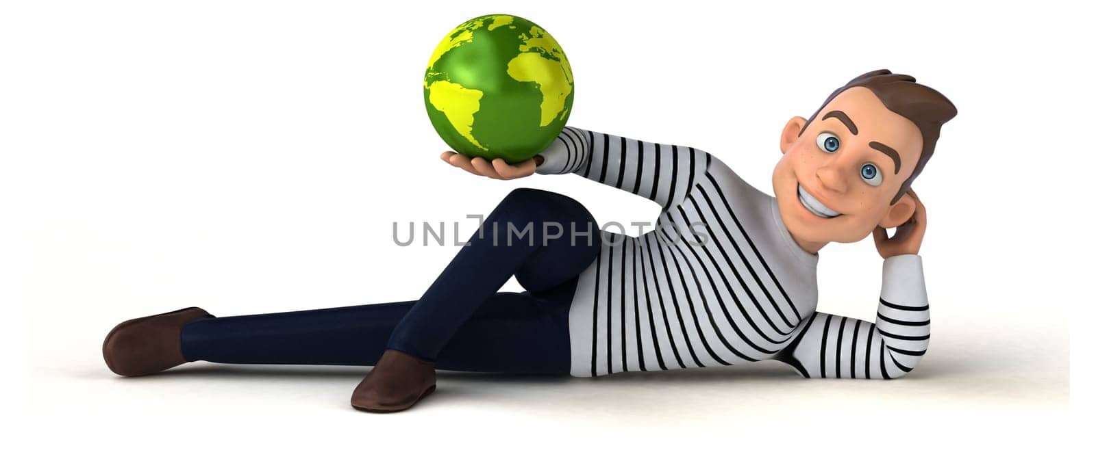 Fun 3D cartoon casual character