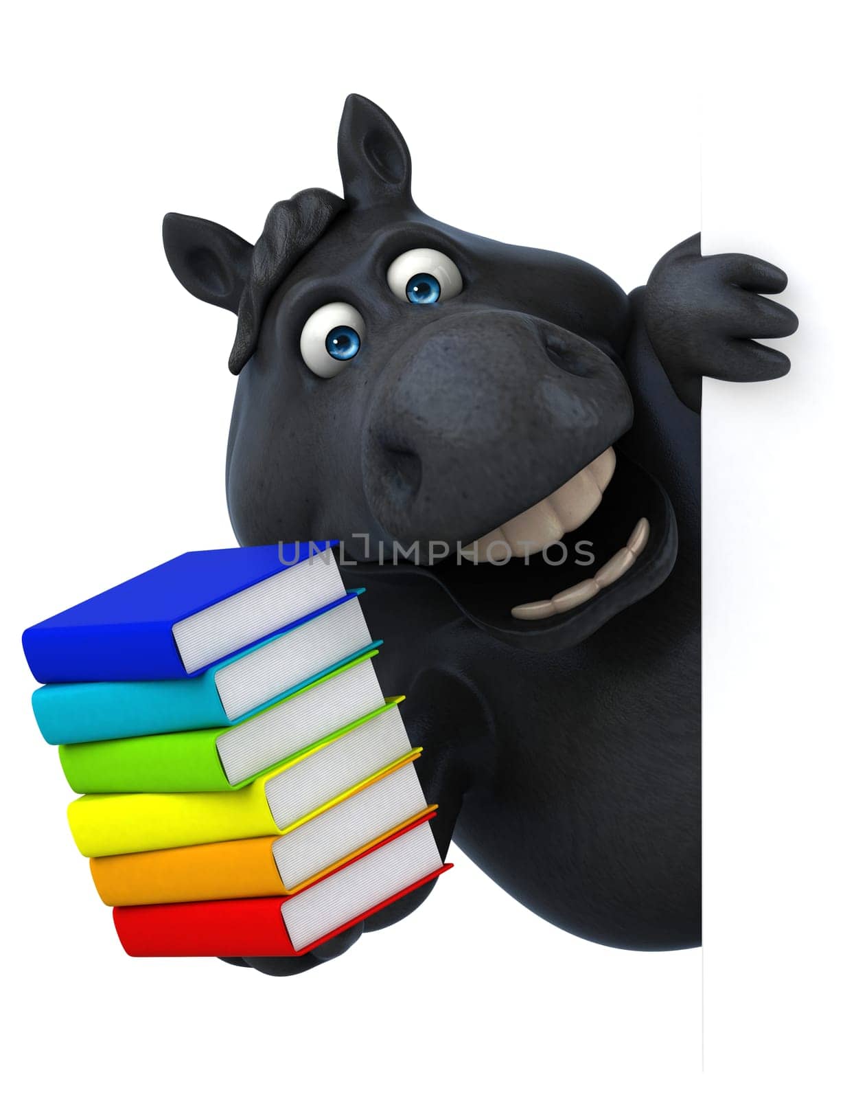 Fun horse - 3D Illustration