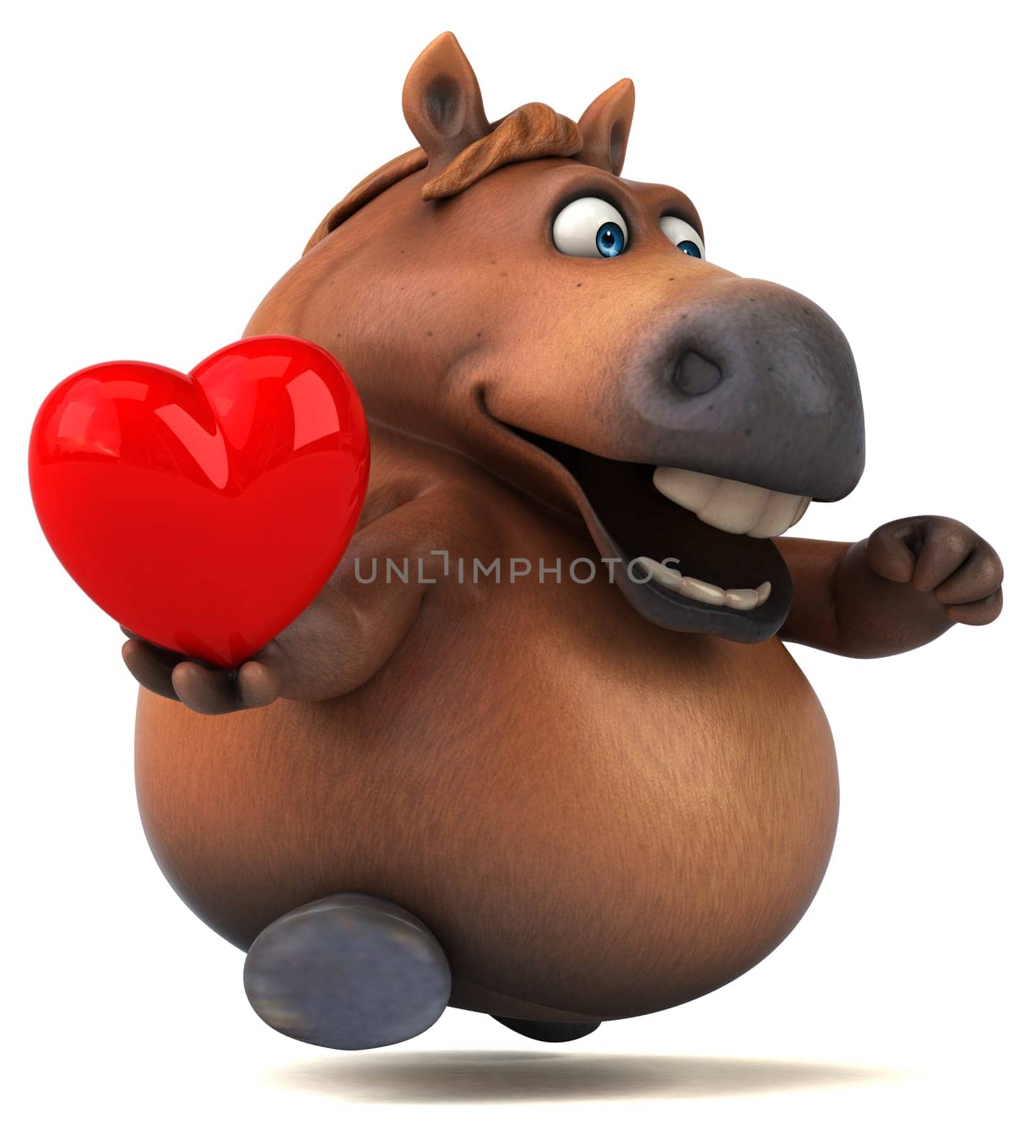 Fun horse - 3D Illustration
