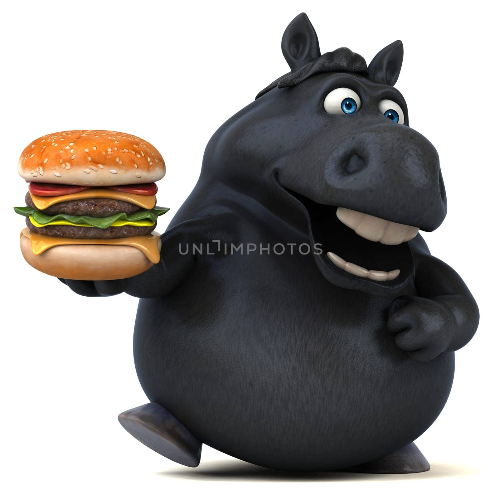 Fun horse - 3D Illustration