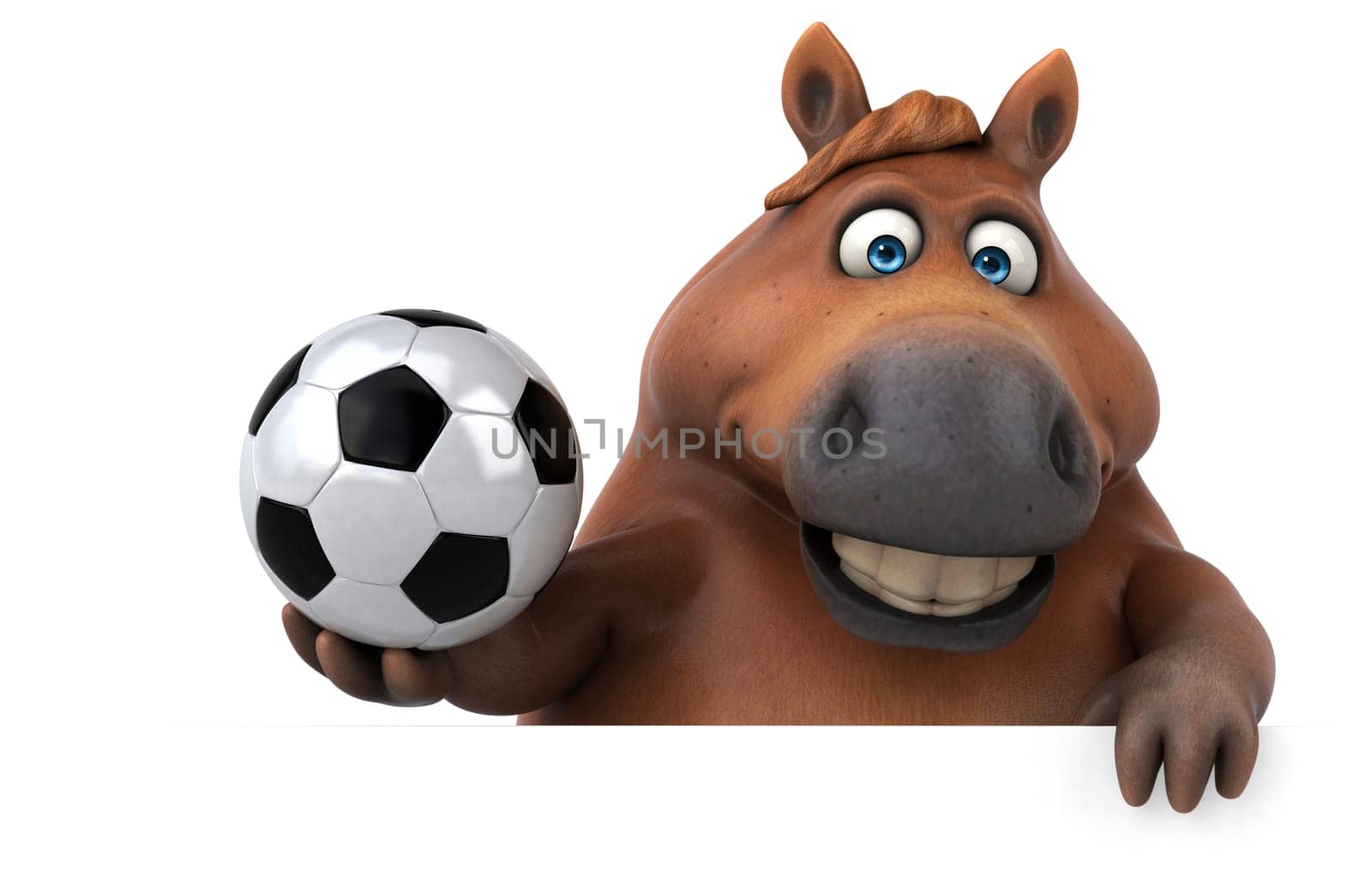 Fun horse - 3D Illustration