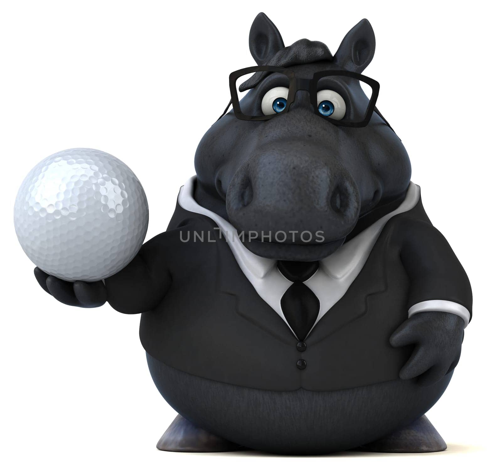 Fun horse - 3D Illustration