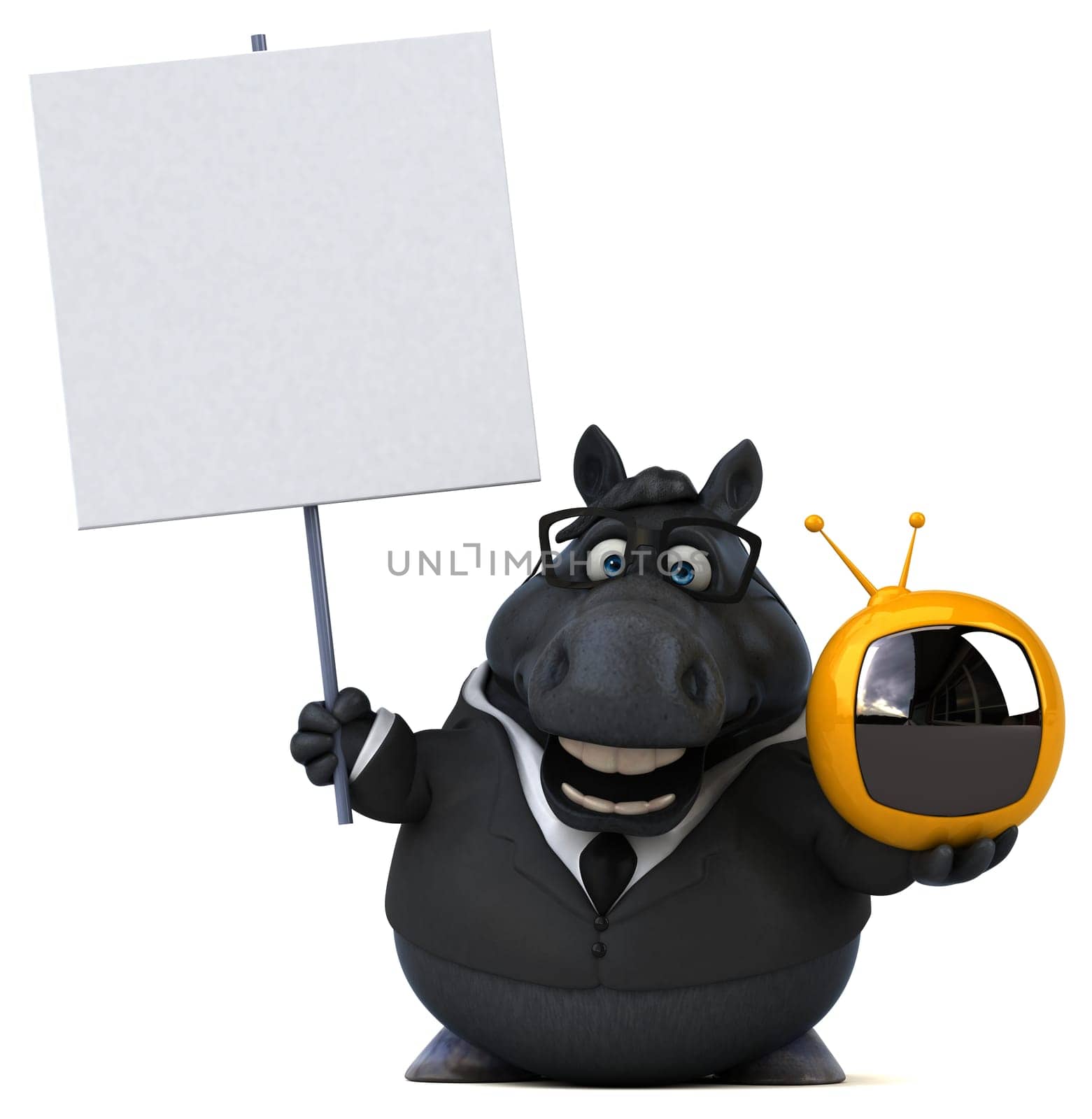Fun horse - 3D Illustration