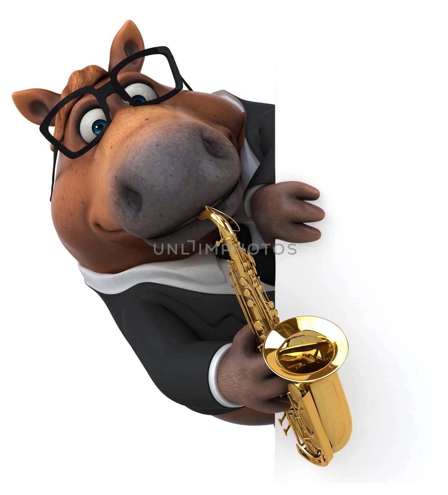 Fun horse - 3D Illustration