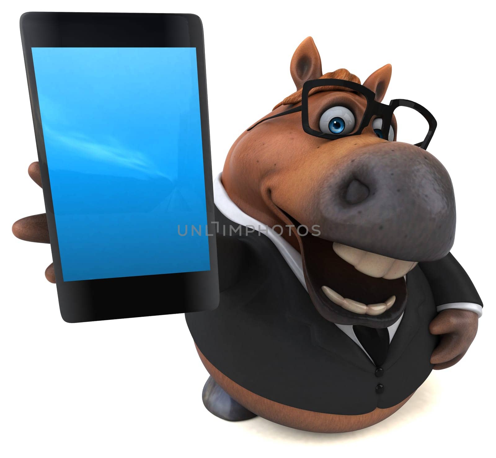 Fun horse - 3D Illustration