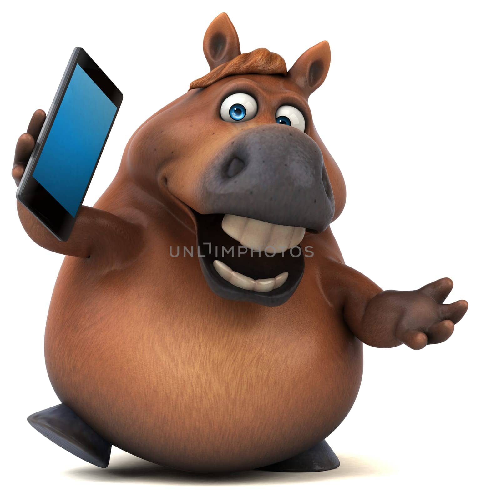 Fun horse - 3D Illustration