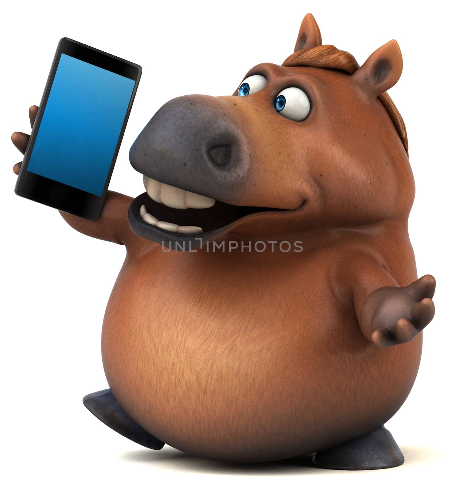 Fun horse - 3D Illustration