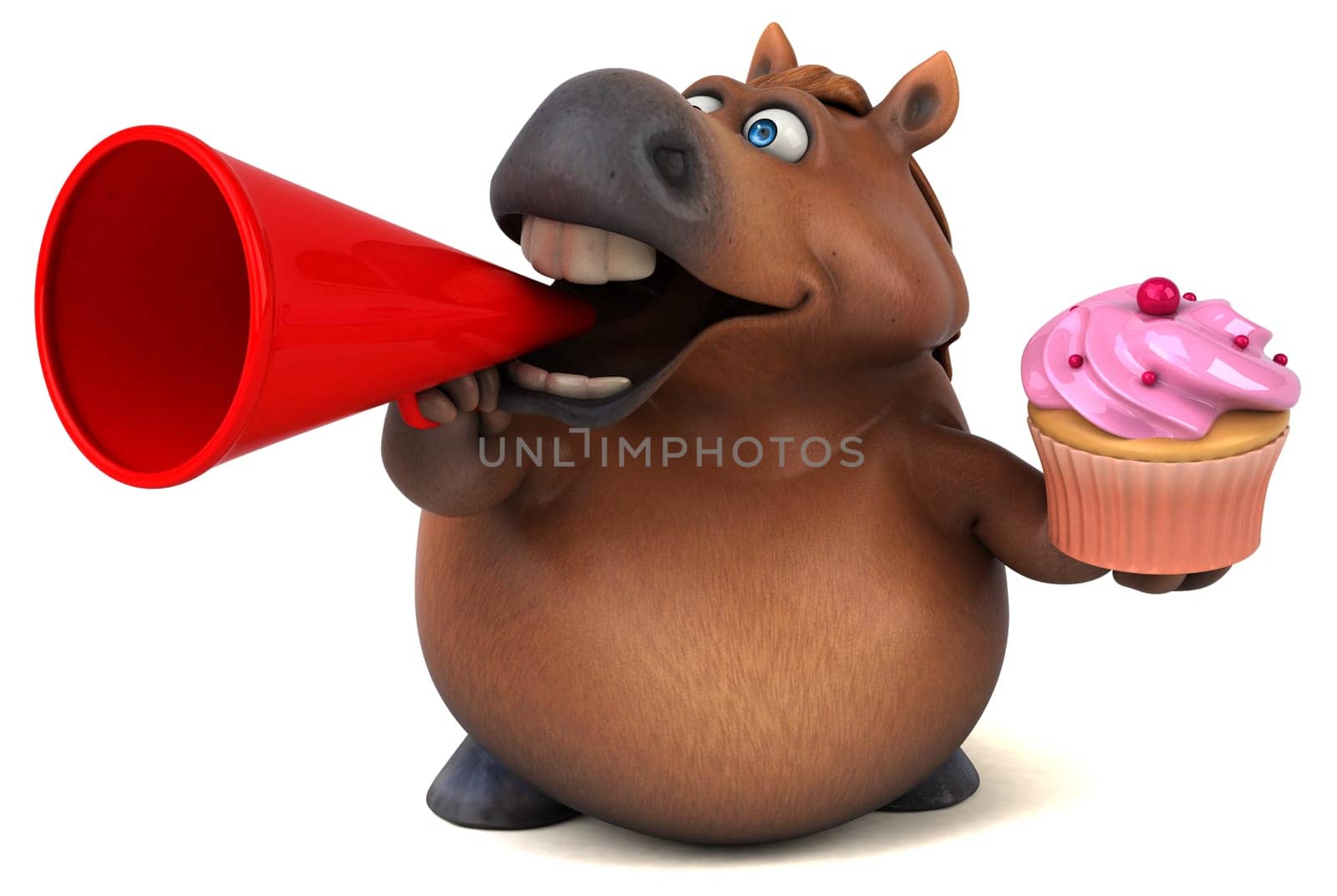 Fun horse - 3D Illustration