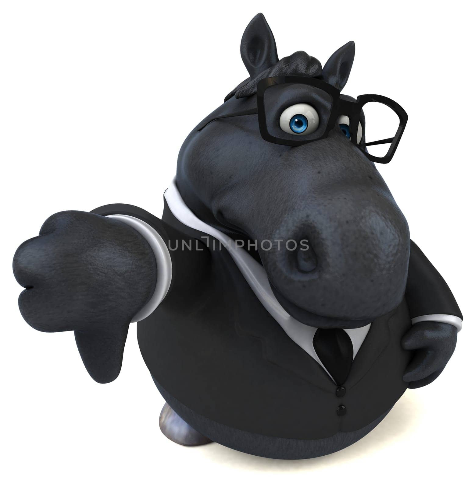 Fun horse - 3D Illustration