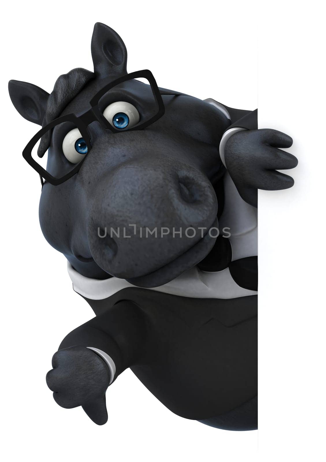 Fun horse - 3D Illustration