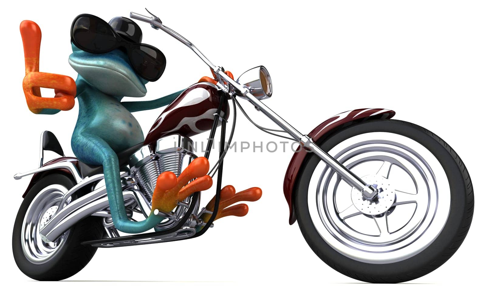 Fun frog - 3D Illustration