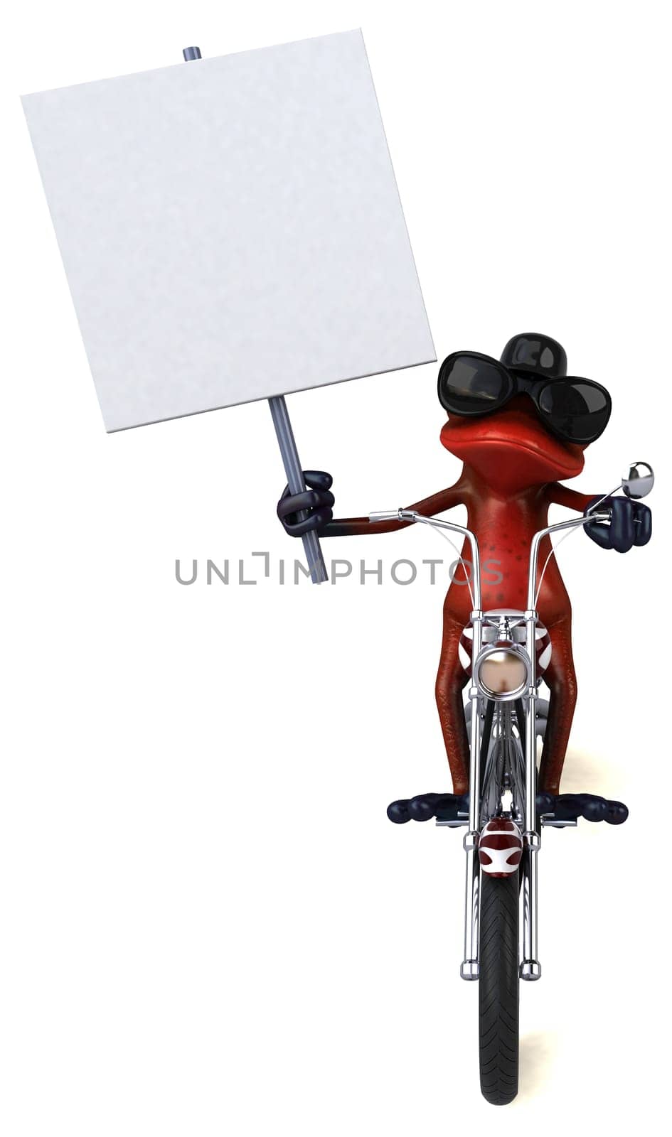 Fun frog - 3D Illustration