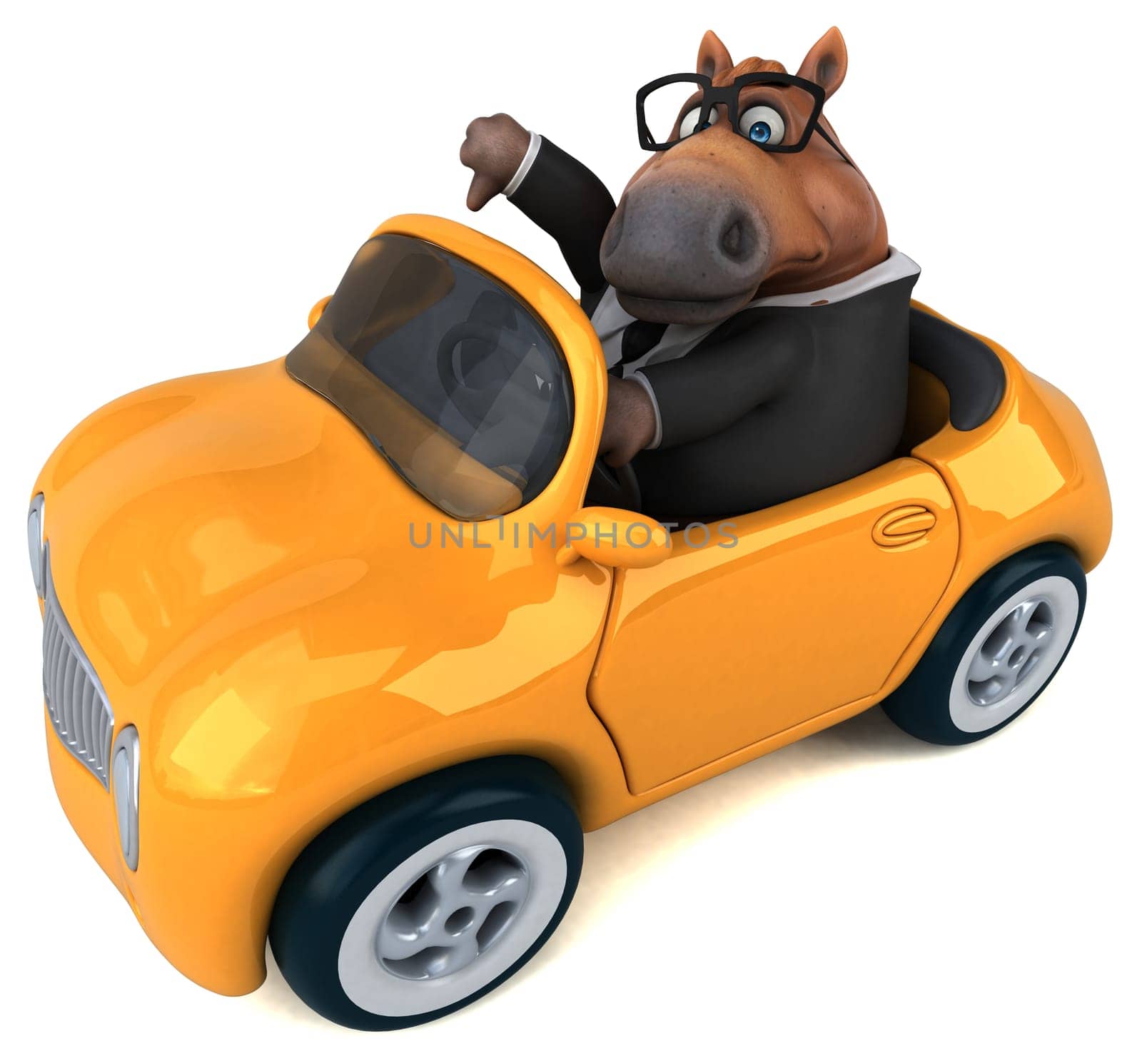 Fun horse - 3D Illustration