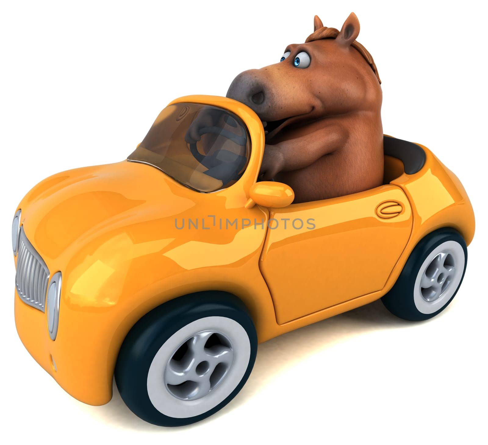 Fun horse - 3D Illustration