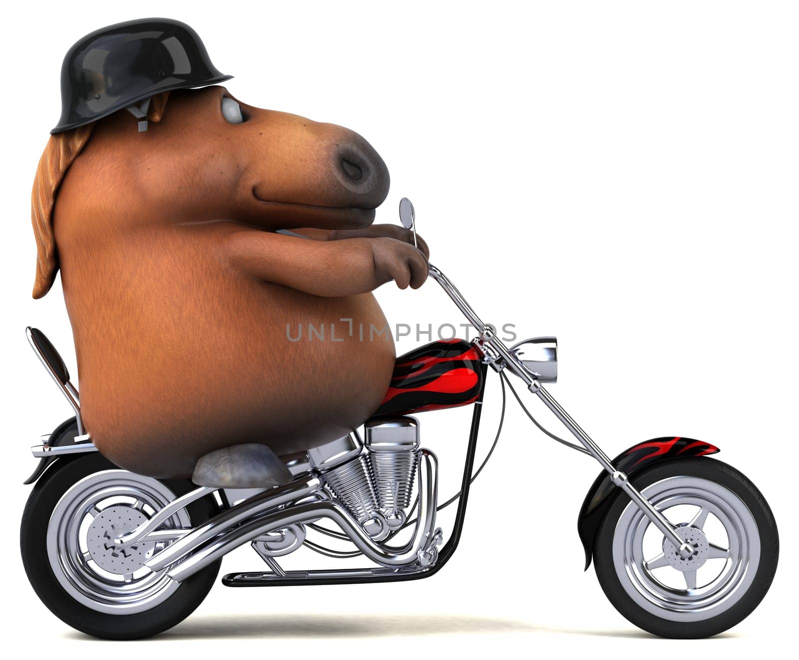 Fun horse - 3D Illustration
