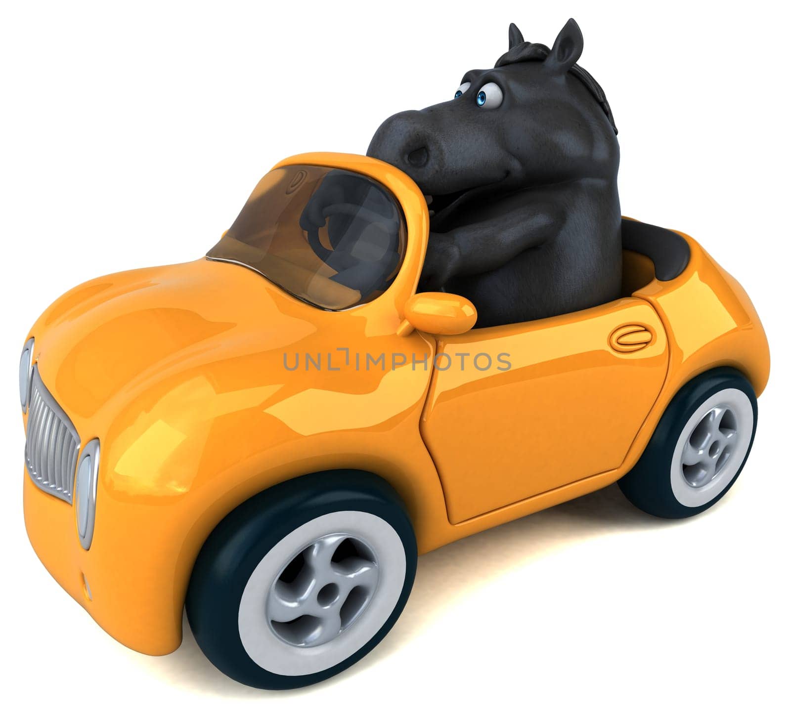 Fun horse - 3D Illustration