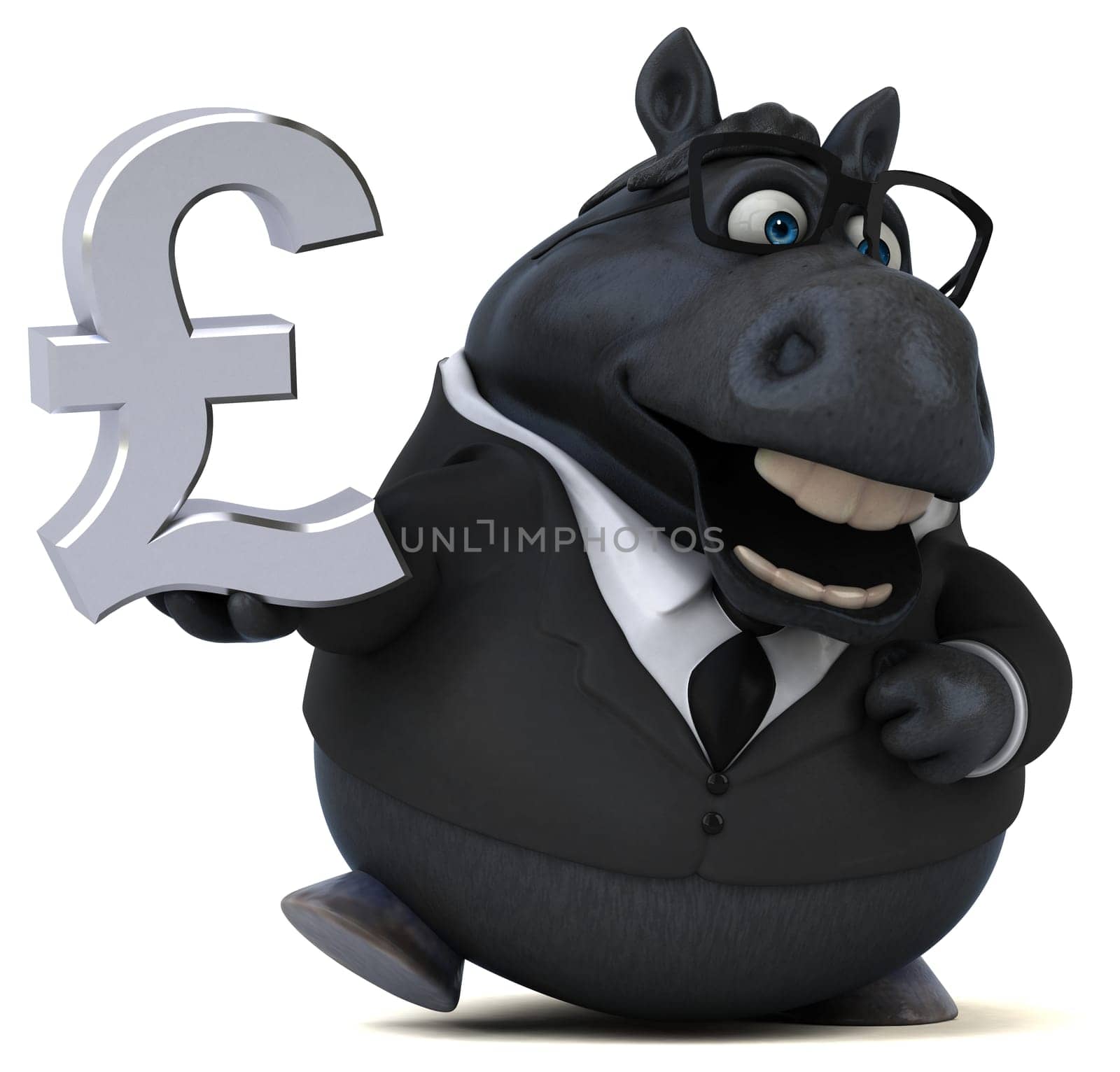 Fun horse - 3D Illustration